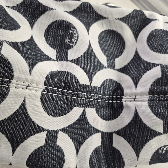 Coach  Peyton Op Art Black and White Women's Bag - Picture 15 of 16